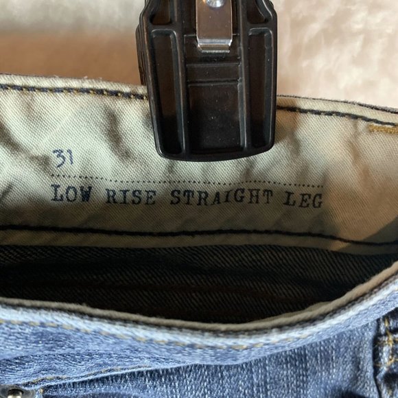 Lands' End Canvas Jeans Women's 31 Blue Denim Stretch Low Rise Straight Leg 7880 - Picture 6 of 9